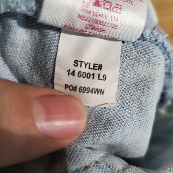 No Boundaries Overalls Womens XXL 19 Blue Distressed Denim Shorts Shortalls - Picture 5 of 12